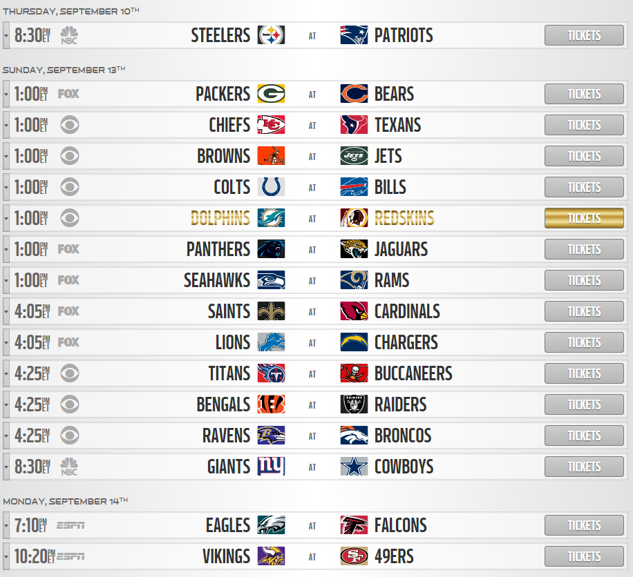NFL season 2015 live online