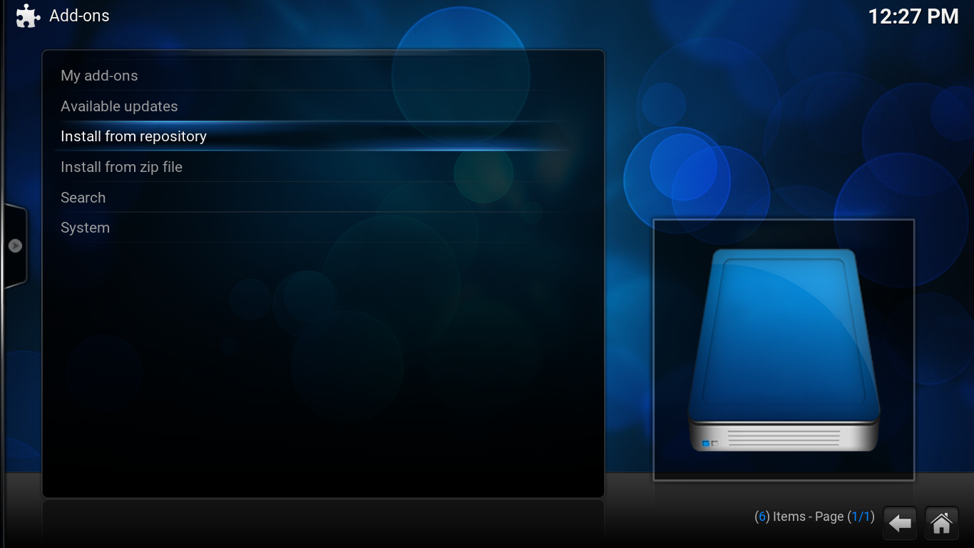 click on install from repository option