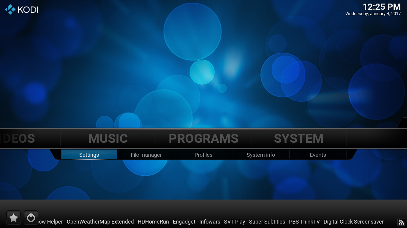 Go to settings under system