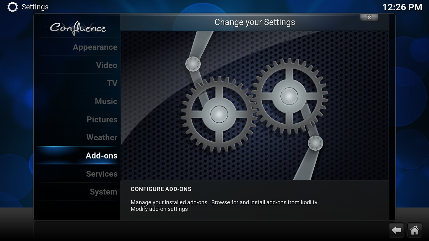 click on add-ons- option
