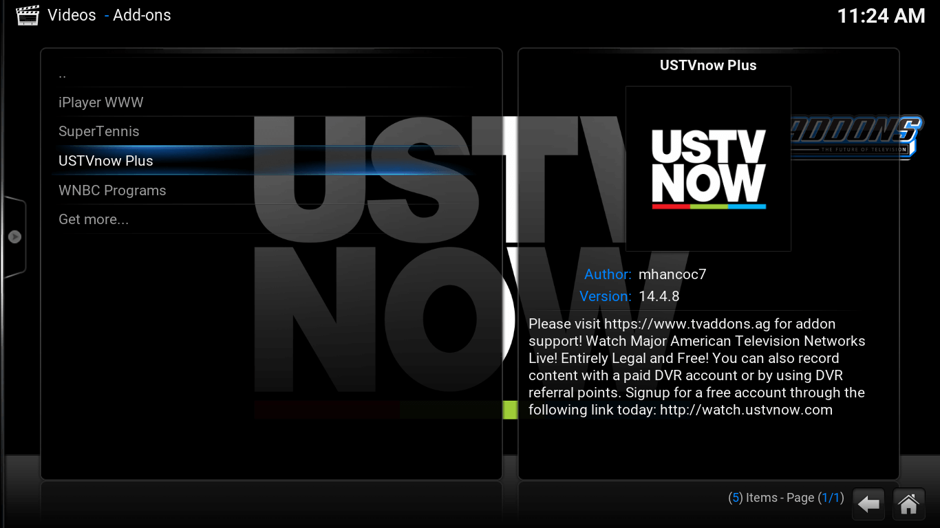 Video Add-on Screen